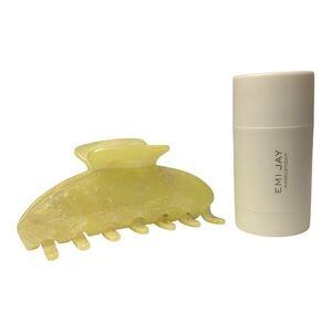 Emi Jay Lemon sugar Hair Claw Clip and Angel Hair smoothing styling stick